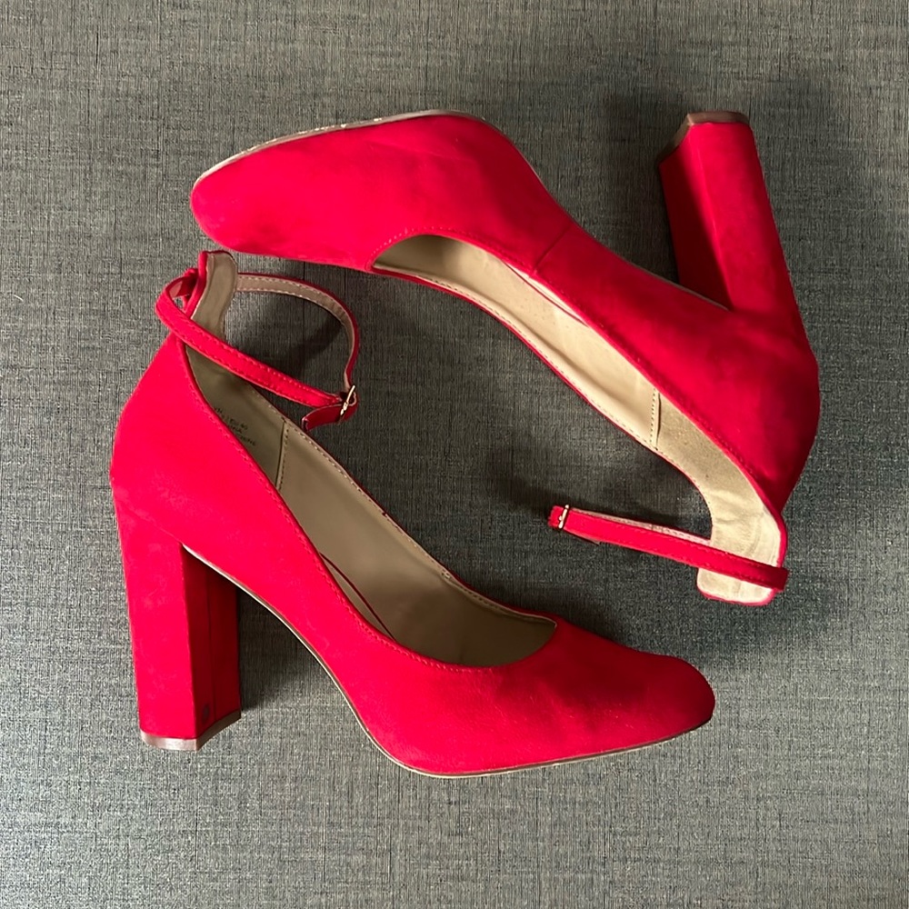 Red Heels with Ankle Straps